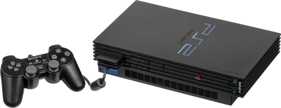 Original PlayStation 2 console with a controller